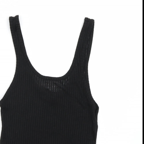 Topshop Womens Black Striped  Basic Tank Size 10