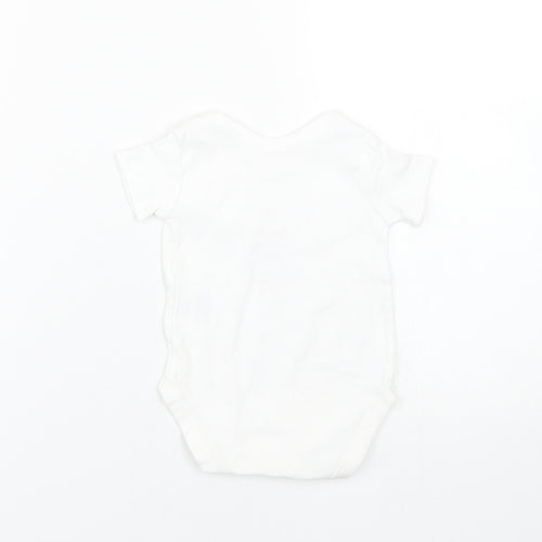 Matalan Baby White   Basic T-Shirt Size 0-3 Months  - Robot
