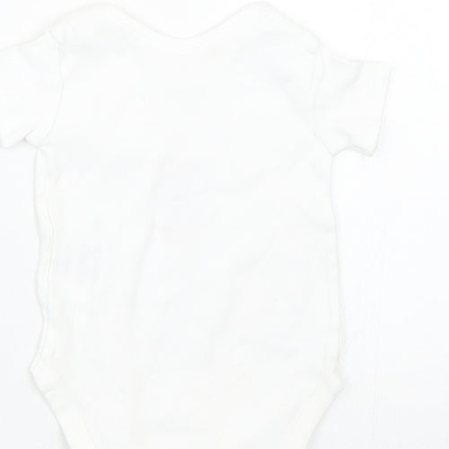 Matalan Baby White   Basic T-Shirt Size 0-3 Months  - Robot