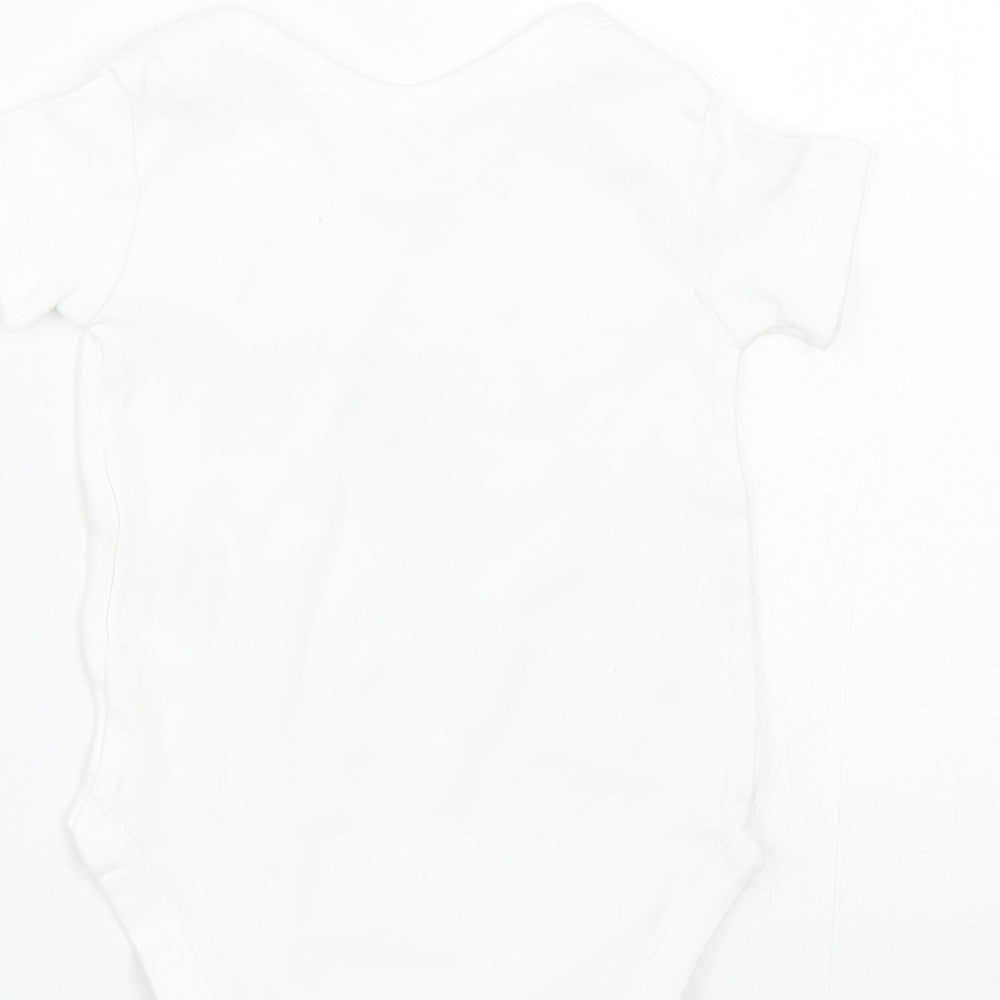 Matalan Baby White   Basic T-Shirt Size 0-3 Months  - Robot