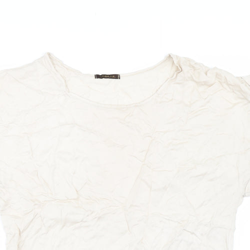Vabene Womens Beige   Basic T-Shirt Size M