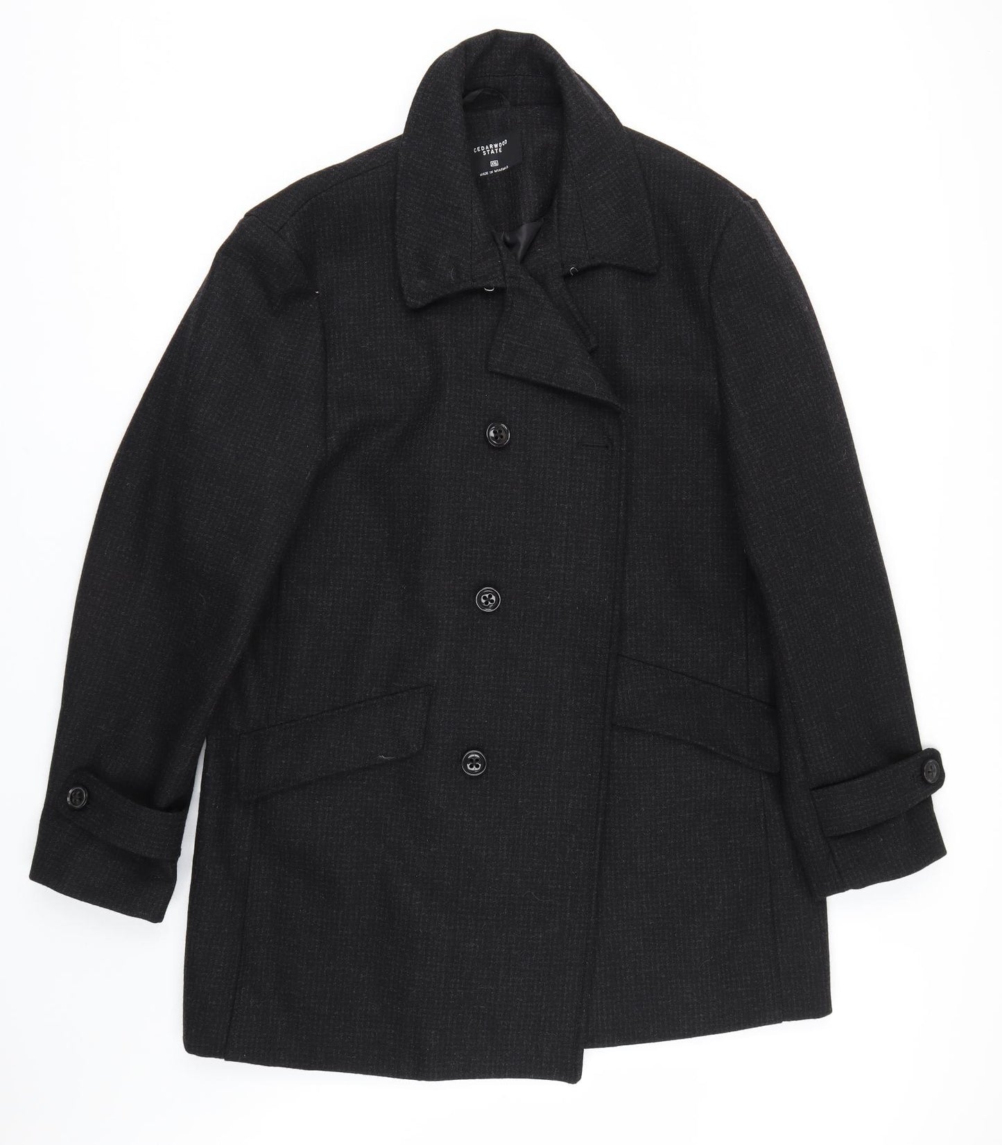Primark Mens Black   Trench Coat Coat Size 2XL