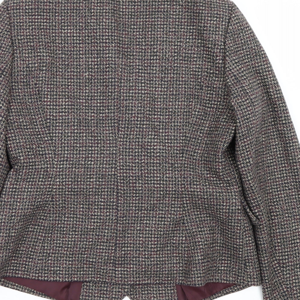New Look Womens Brown  Tweed Jacket Suit Jacket Size 14