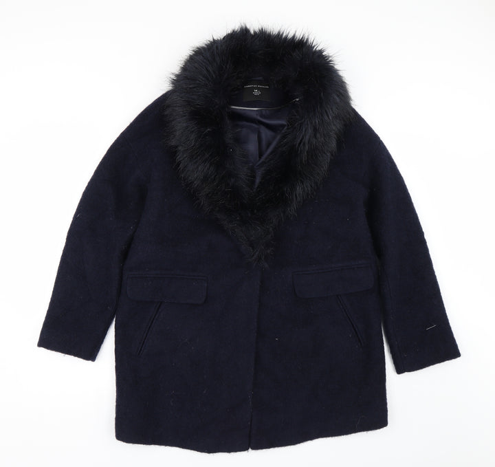 Dorothy Perkins Womens Blue   Overcoat Coat Size 14