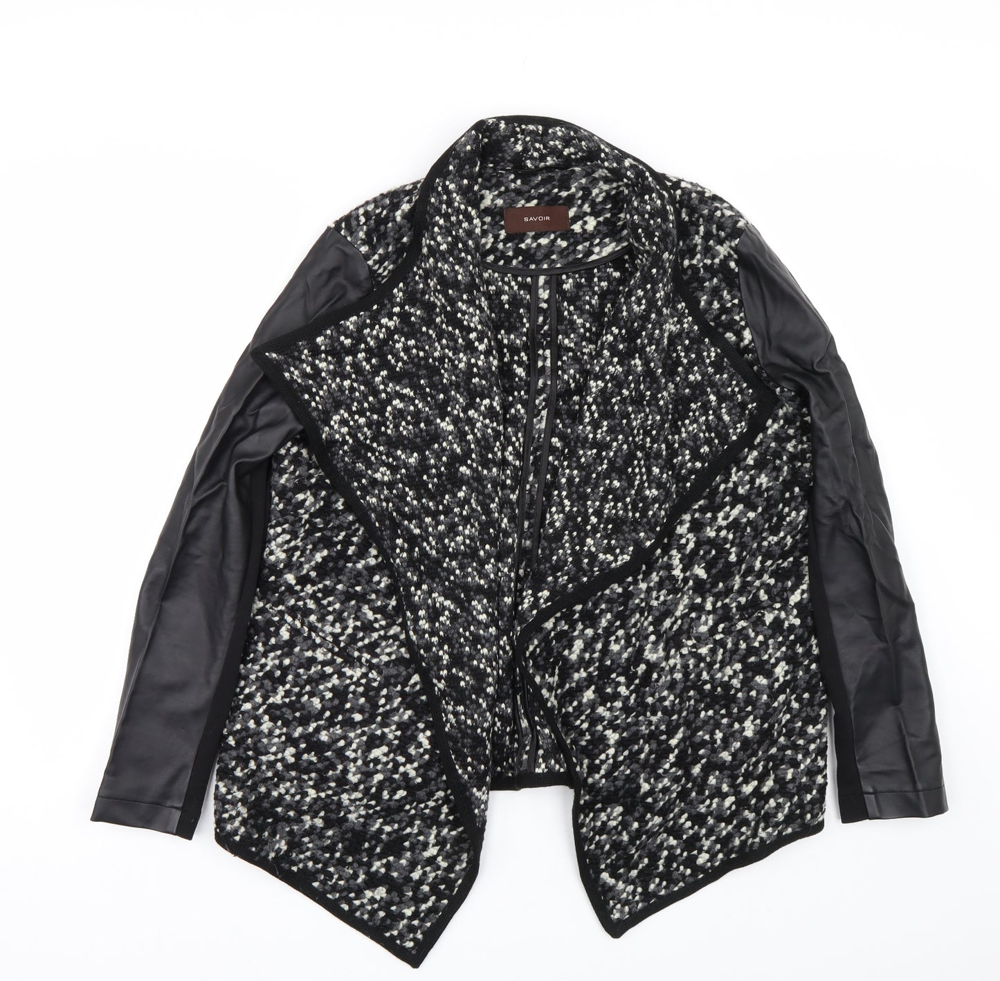 Saviour Womens Black Polka Dot  Cardigan Jumper Size 12