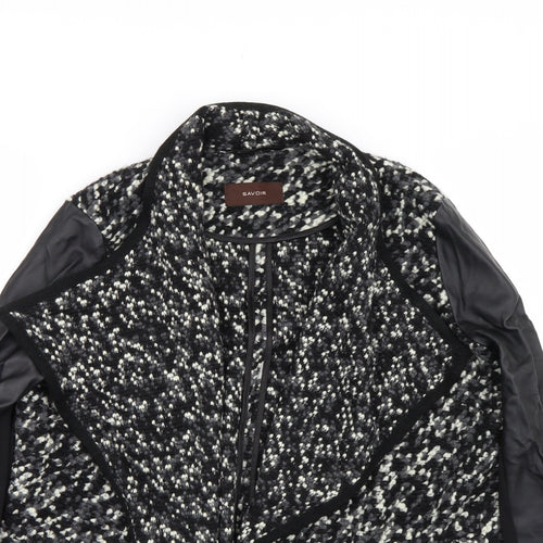 Saviour Womens Black Polka Dot  Cardigan Jumper Size 12