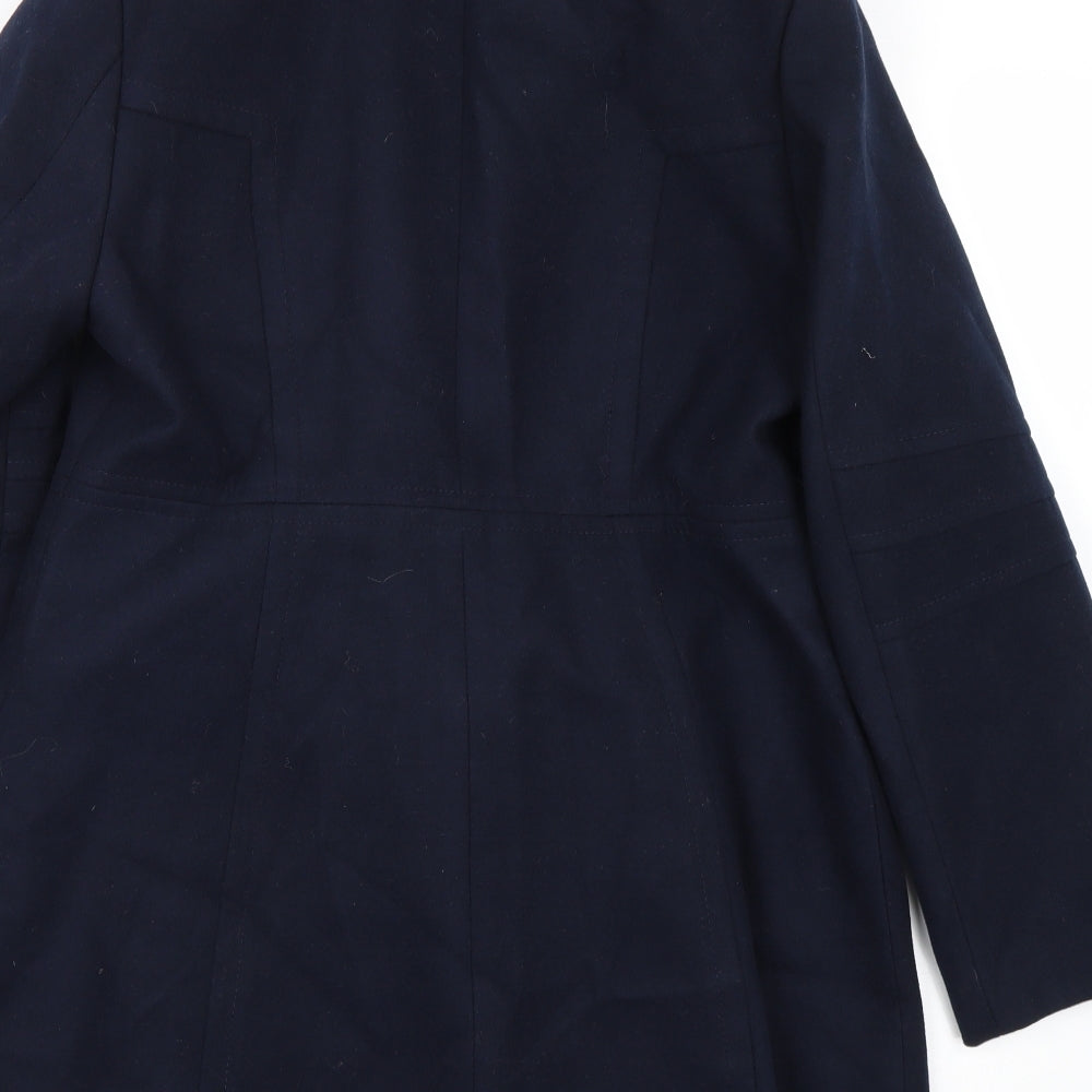 Wallis Womens Blue   Trench Coat Coat Size 14