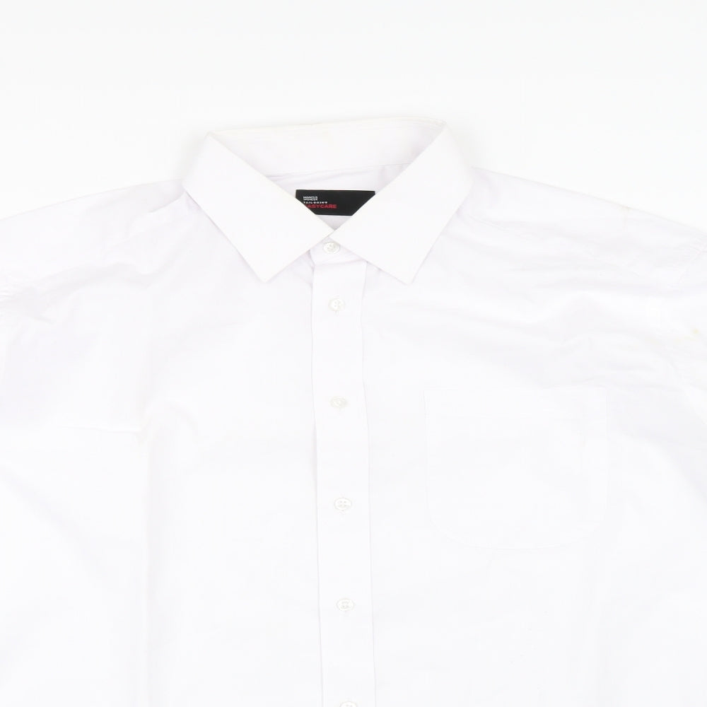M&S Mens White    Dress Shirt Size 17