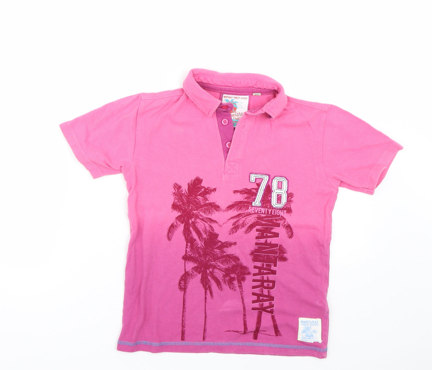 Debenhams Girls Pink   Basic Polo Size 7-8 Years