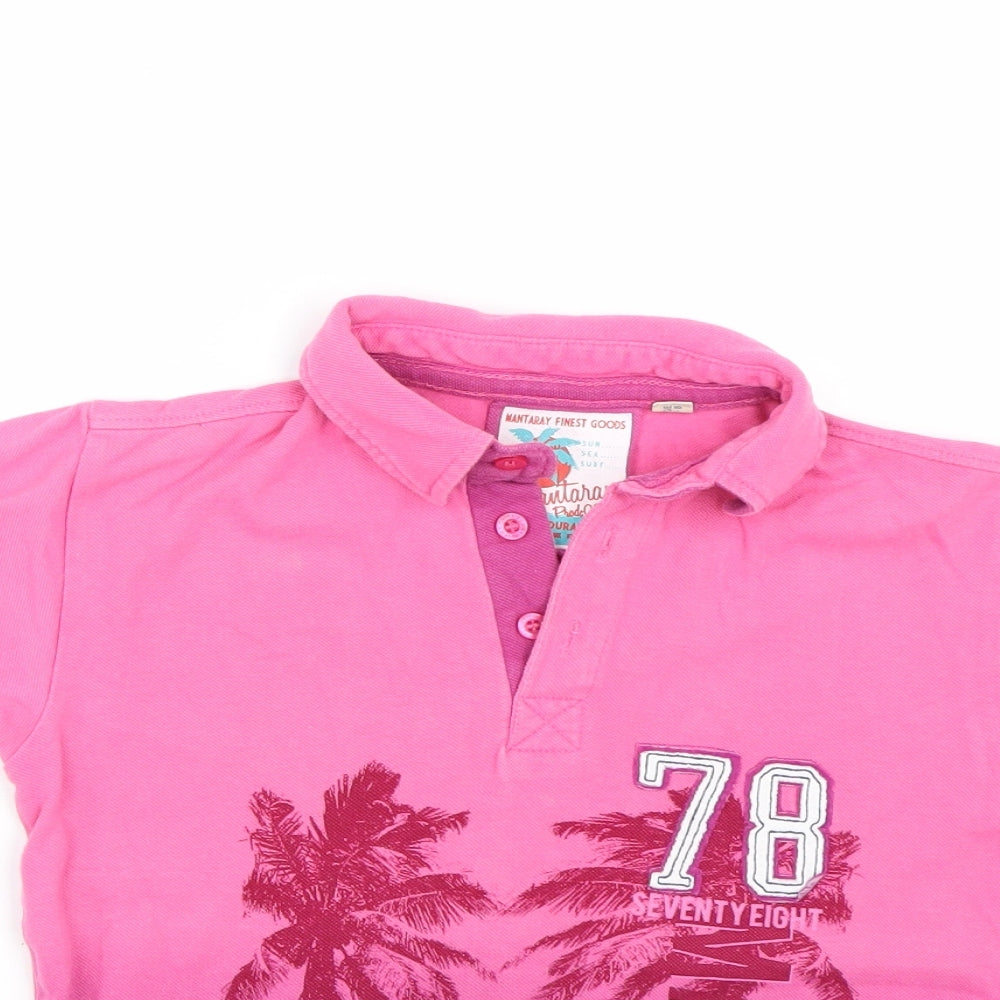 Debenhams Girls Pink   Basic Polo Size 7-8 Years