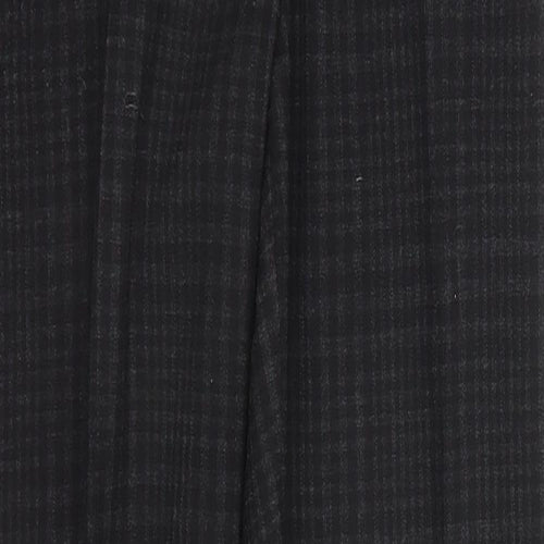 H&M Womens Black Check  Trousers  Size 4 L25 in