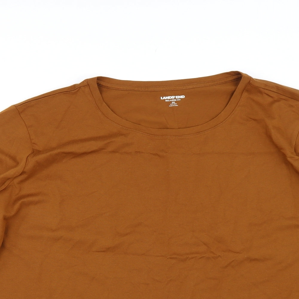 Lands end Mens Brown    T-Shirt Size 3XL