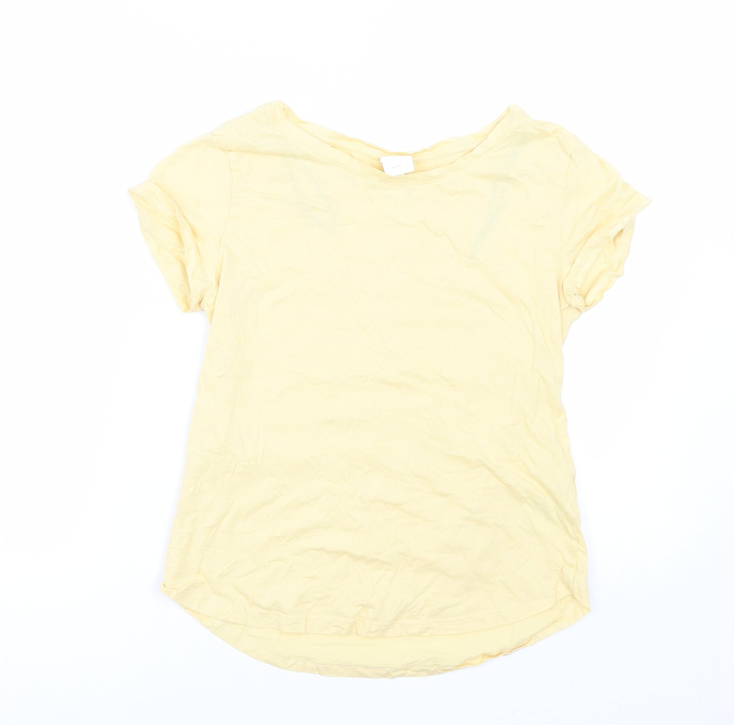 H&M Womens Yellow   Basic T-Shirt Size XS
