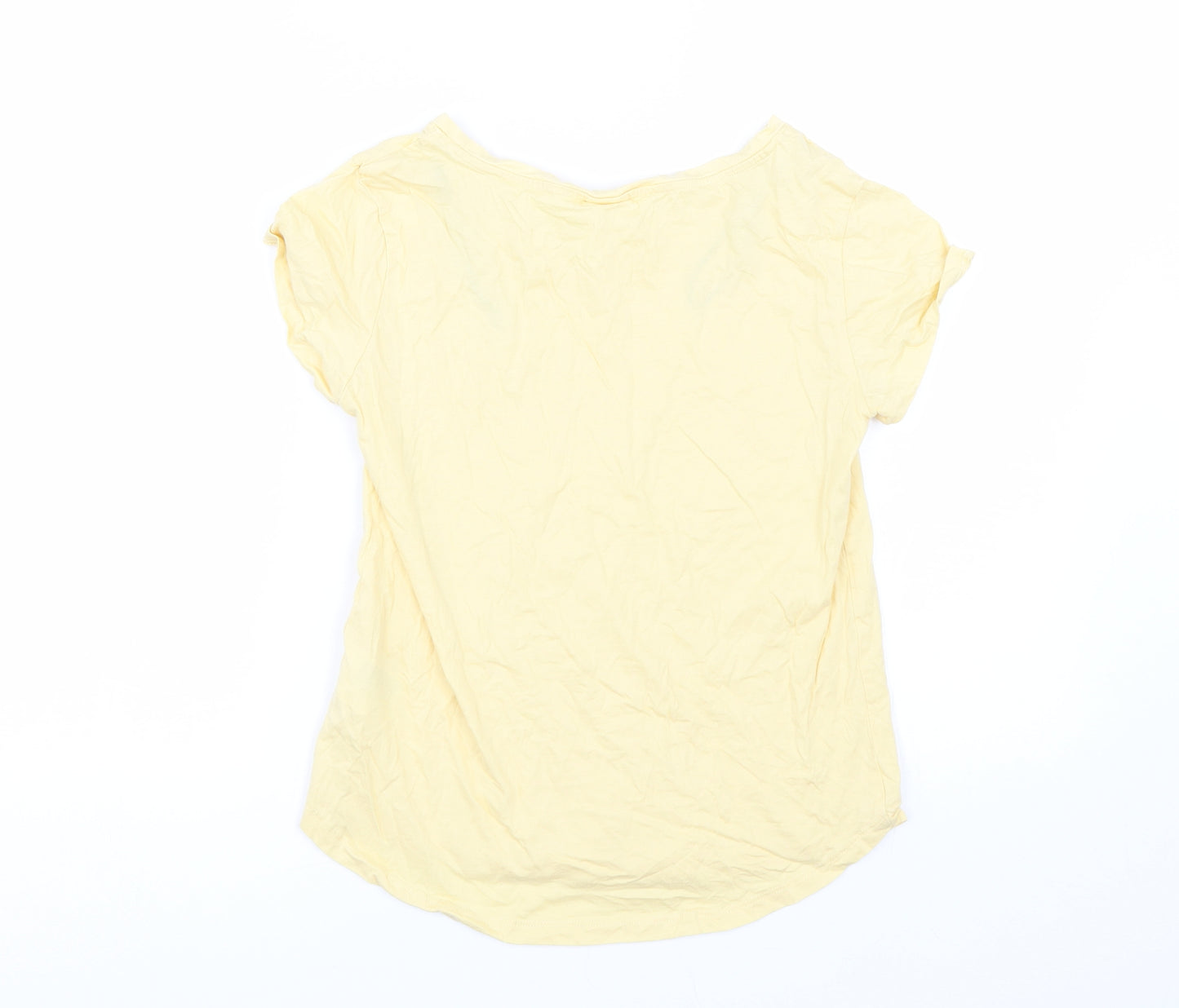 H&M Womens Yellow   Basic T-Shirt Size XS