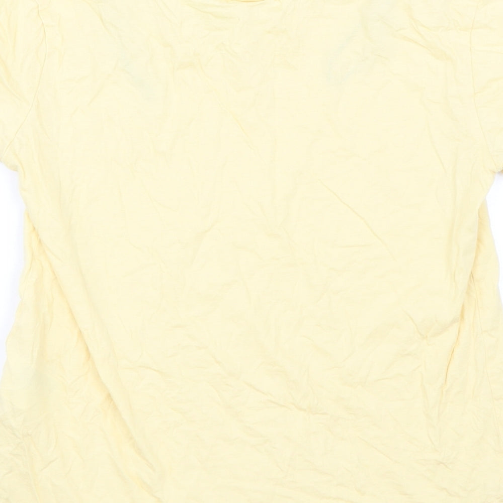 H&M Womens Yellow   Basic T-Shirt Size XS