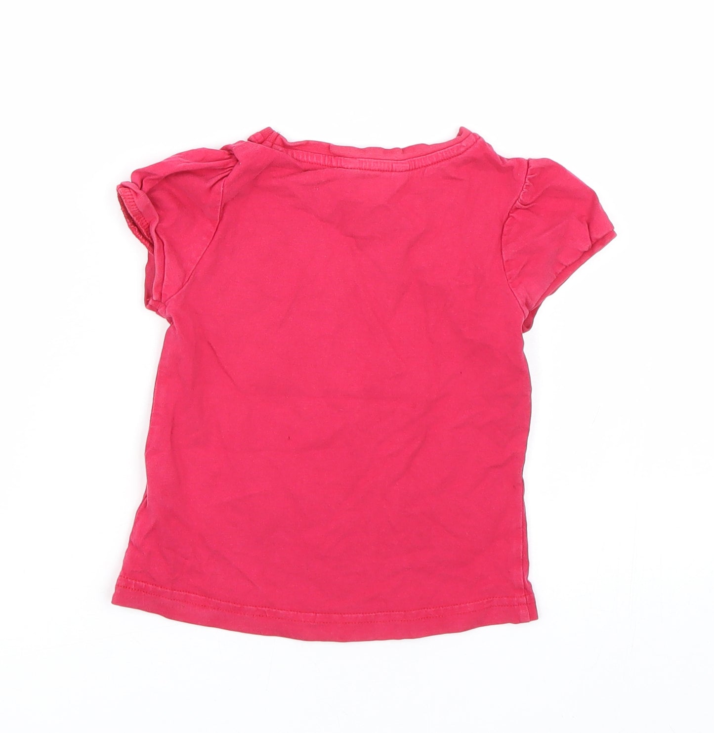George Girls Red   Basic T-Shirt Size 2-3 Years