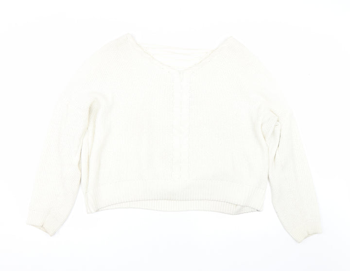 Miss Selfridge Womens White   Pullover Jumper Size 16