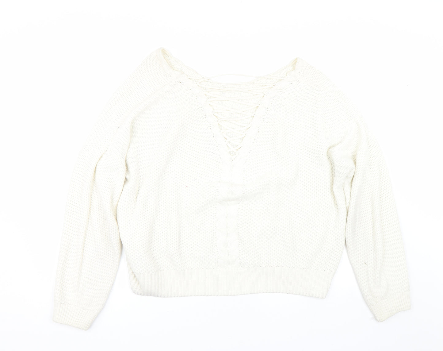 Miss Selfridge Womens White   Pullover Jumper Size 16