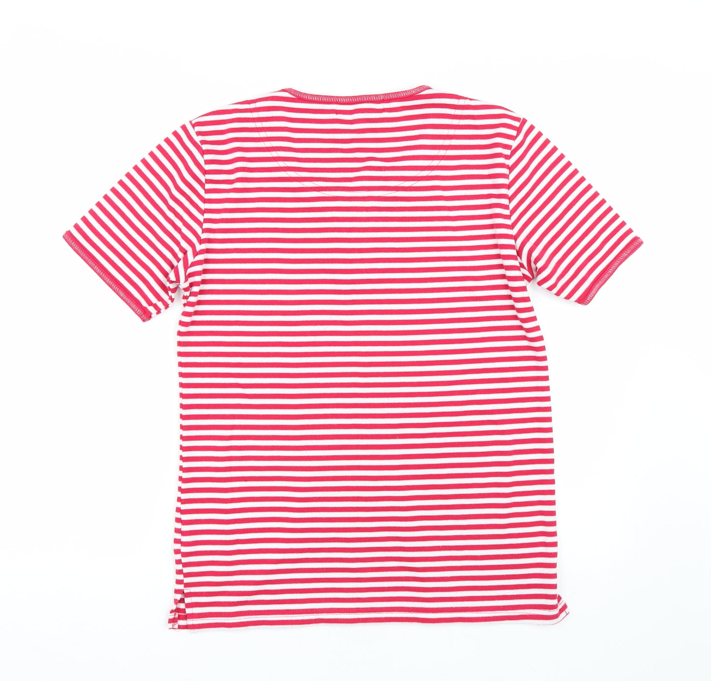 patamour Womens Red Striped  Basic T-Shirt Size S