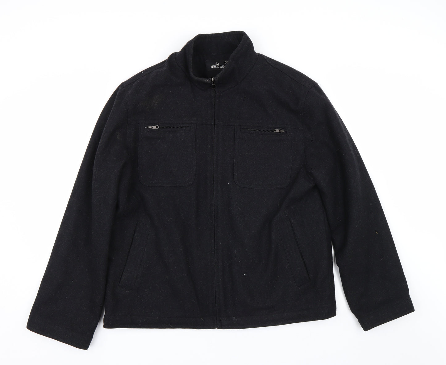 petroleum Mens Black   Jacket Coat Size M