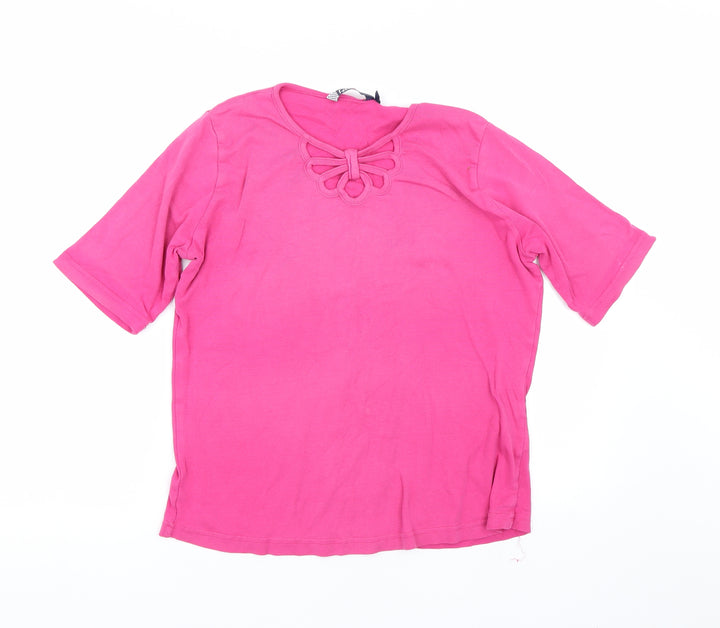 Isle Womens Pink Basic T-Shirt Size M