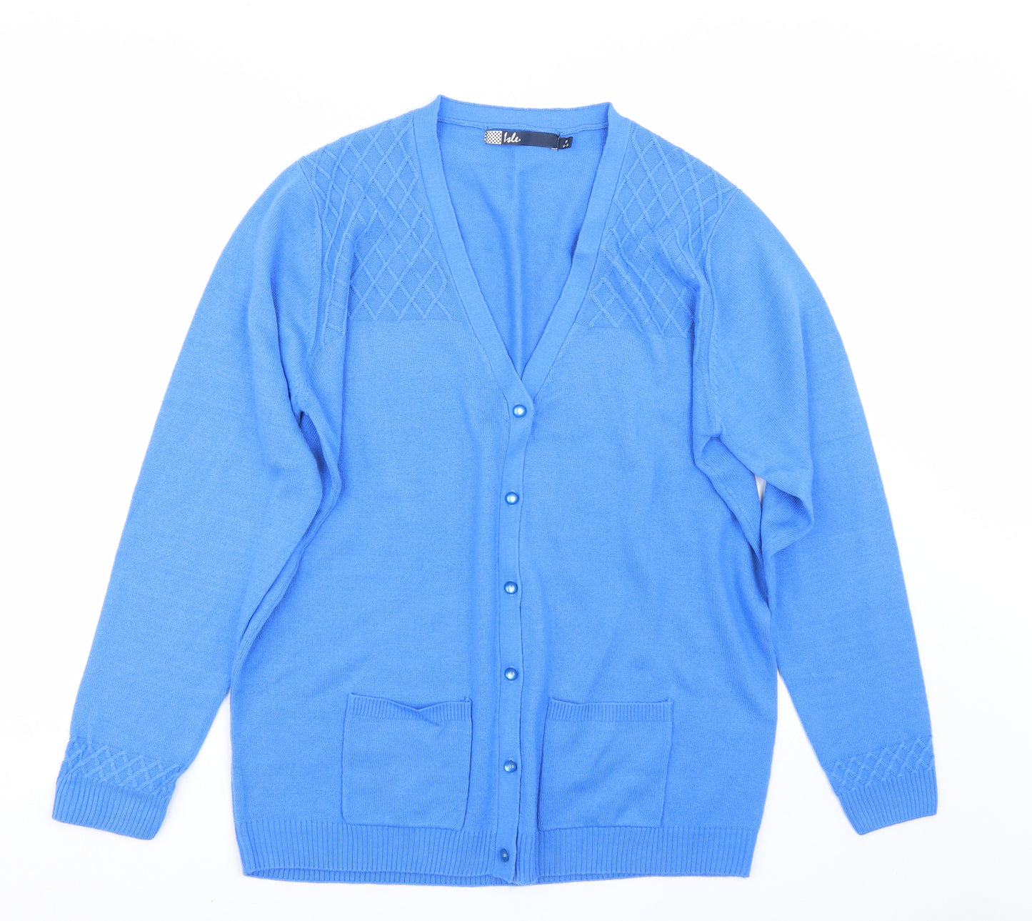Isle Womens Blue   Cardigan Jumper Size M