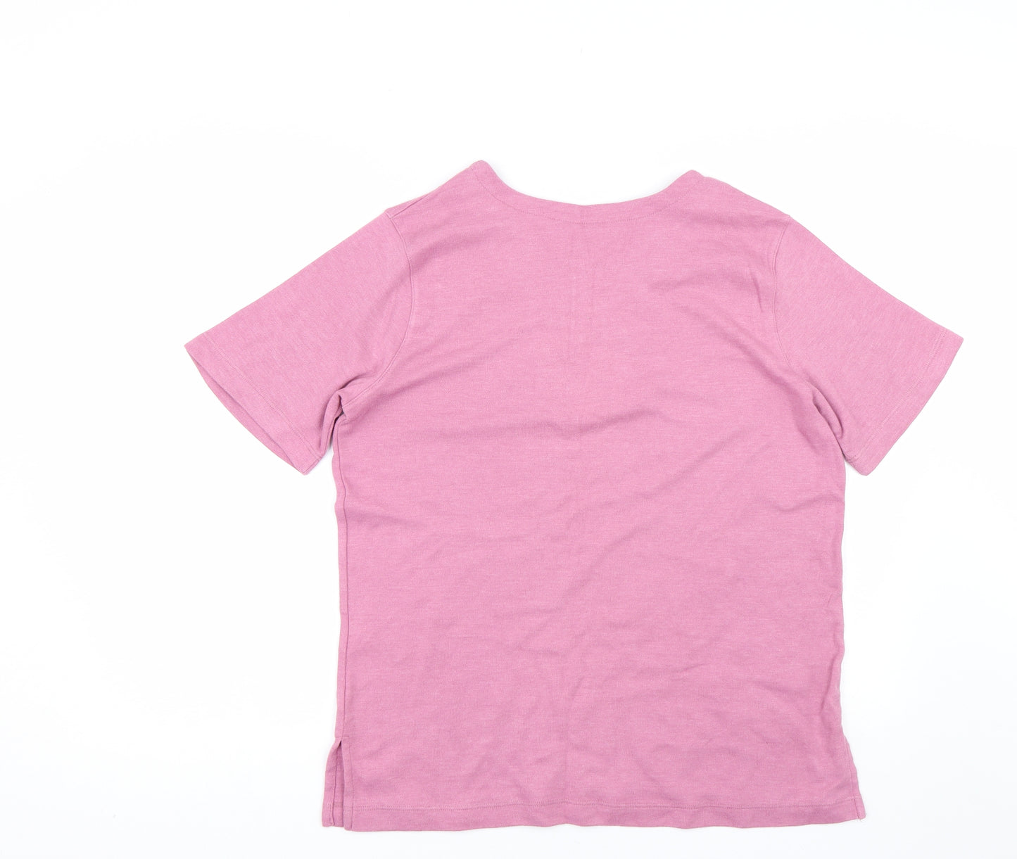 Damart Womens Pink Floral  Basic T-Shirt Size 16