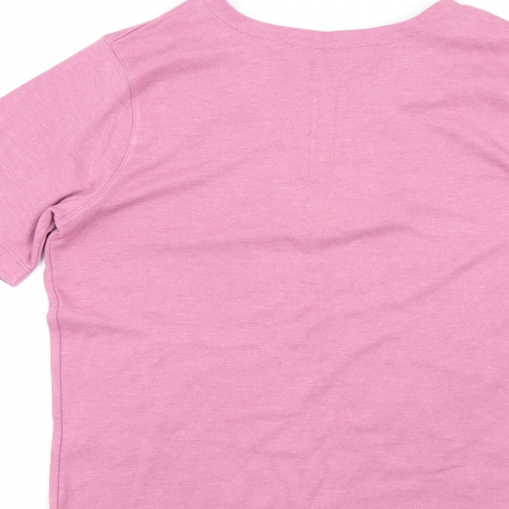 Damart Womens Pink Floral  Basic T-Shirt Size 16