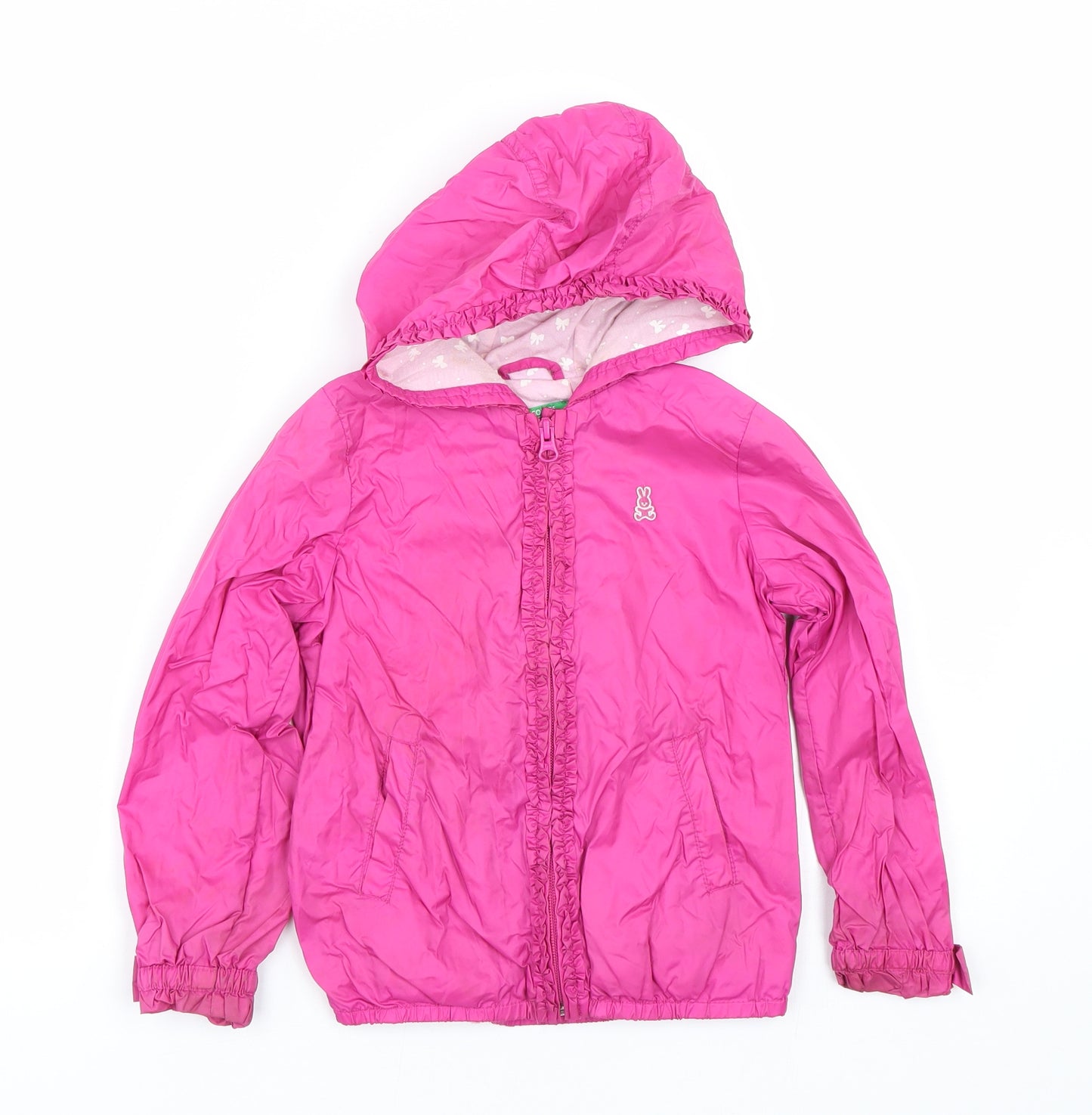 United Colors of Benetton Girls Pink   Rain Coat Coat Size 4-5 Years