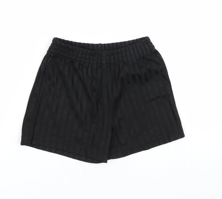 George Boys Black Striped  Sweat Shorts Size 3-4 Years - PE kit
