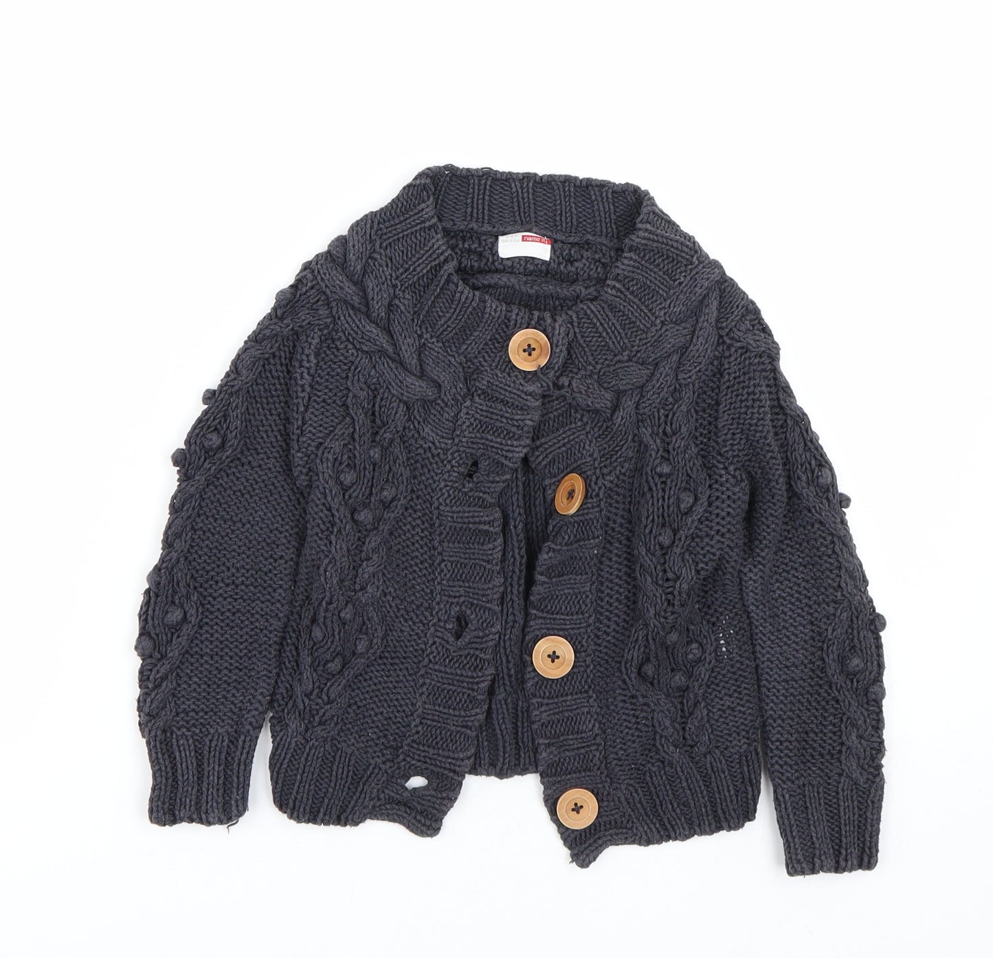 Name fit Girls Grey   Cardigan Jumper Size 3-4 Years
