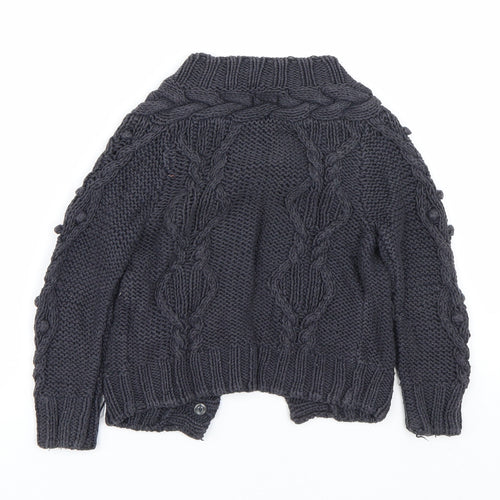 Name fit Girls Grey   Cardigan Jumper Size 3-4 Years