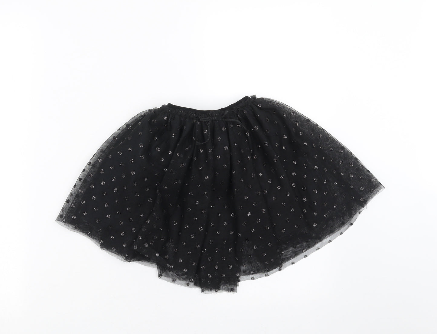 H&M Girls Black Polka Dot  Tutu Skirt Size 4-5 Years - sequins