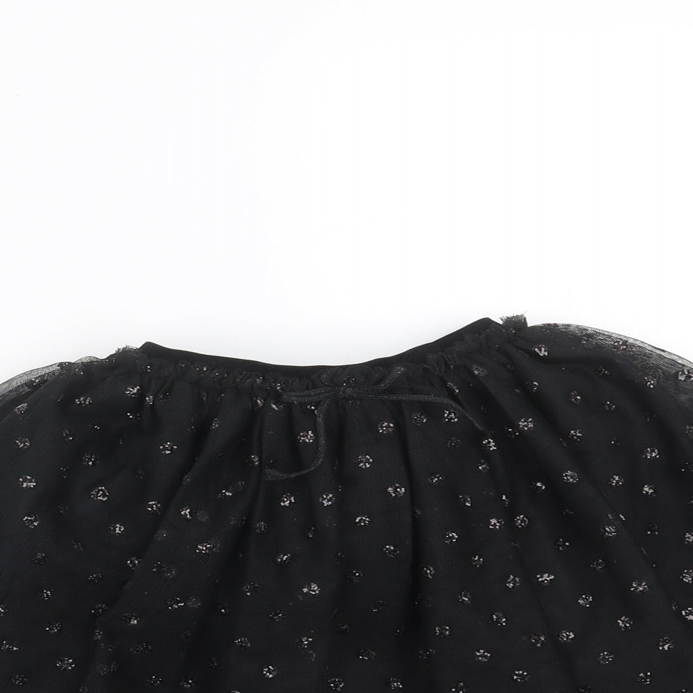 H&M Girls Black Polka Dot  Tutu Skirt Size 4-5 Years - sequins