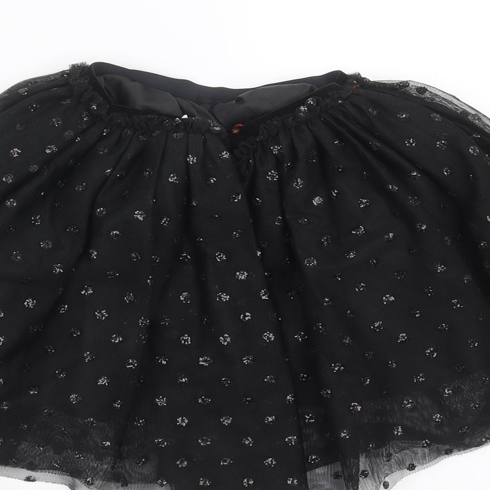 H&M Girls Black Polka Dot  Tutu Skirt Size 4-5 Years - sequins