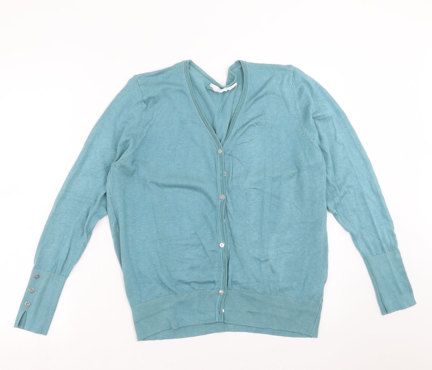 Primark Womens Green  Knit Cardigan Jumper Size XL