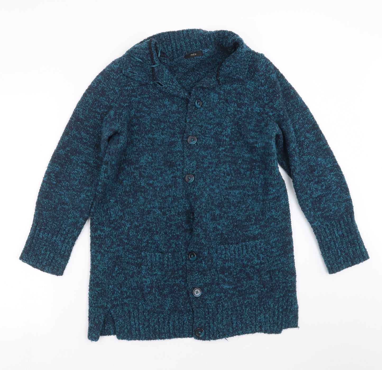M&Co Womens Green  Knit Cardigan Jumper Size 16