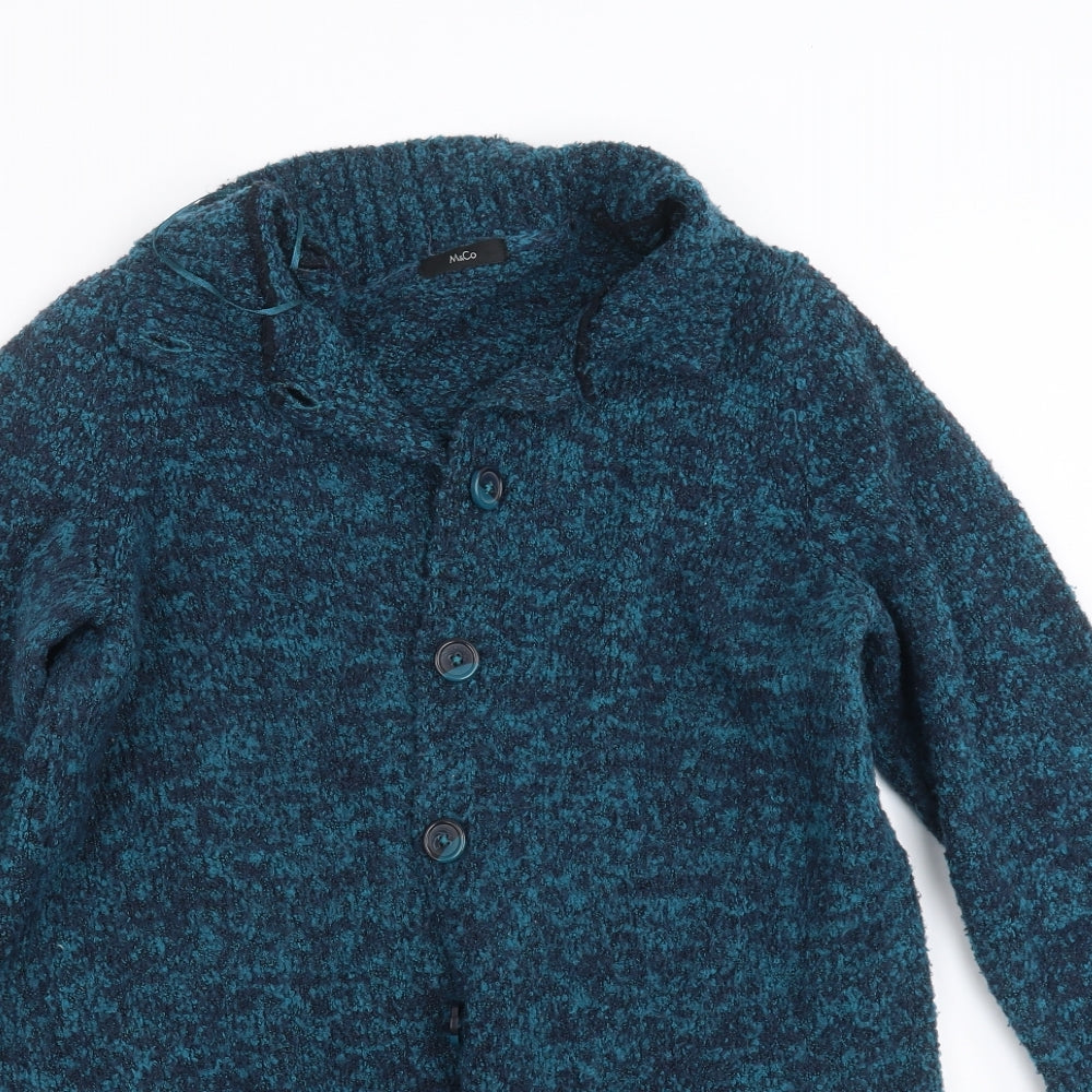 M&Co Womens Green  Knit Cardigan Jumper Size 16