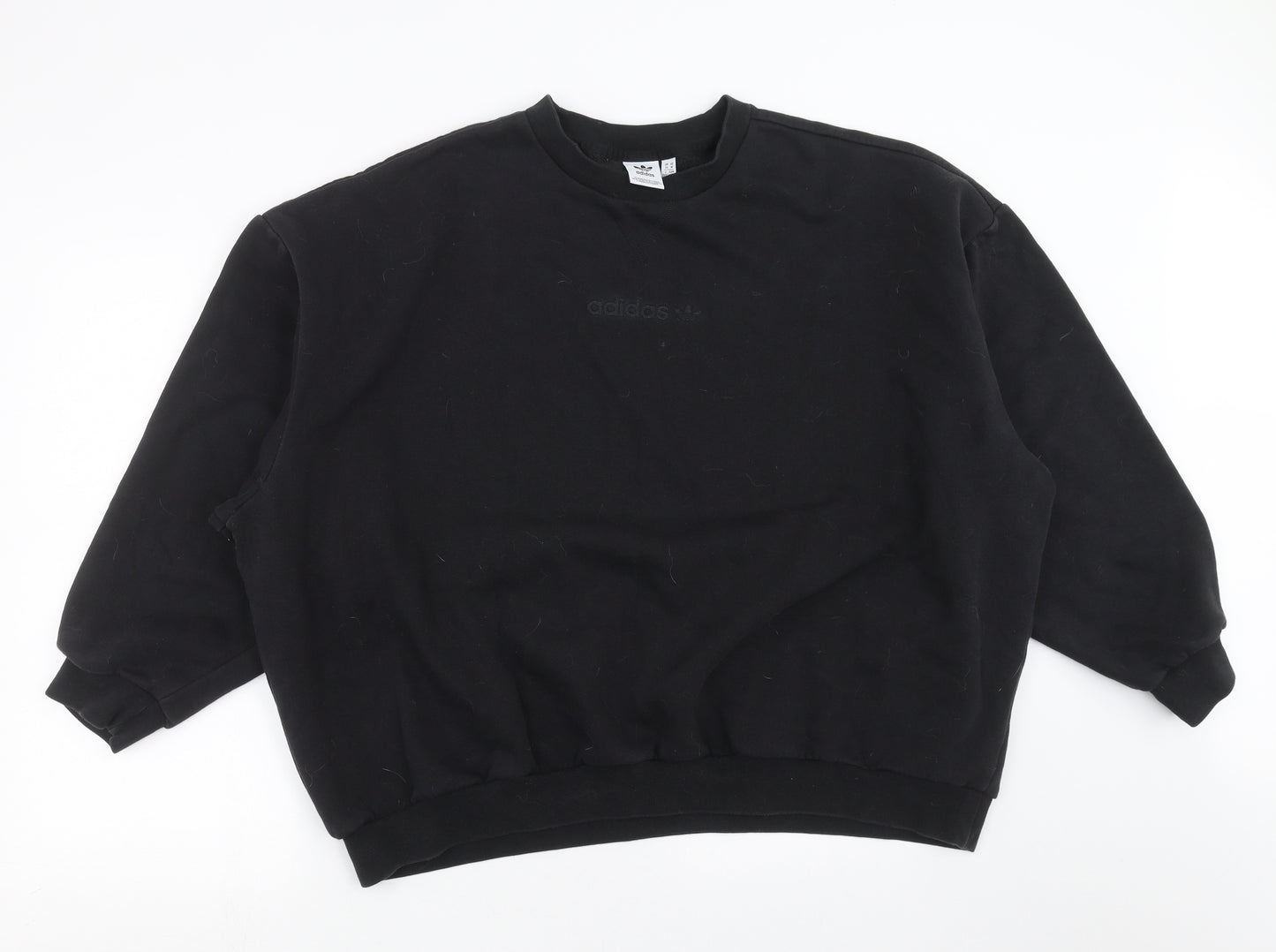 adidas Womens Black   Pullover Sweatshirt Size 14