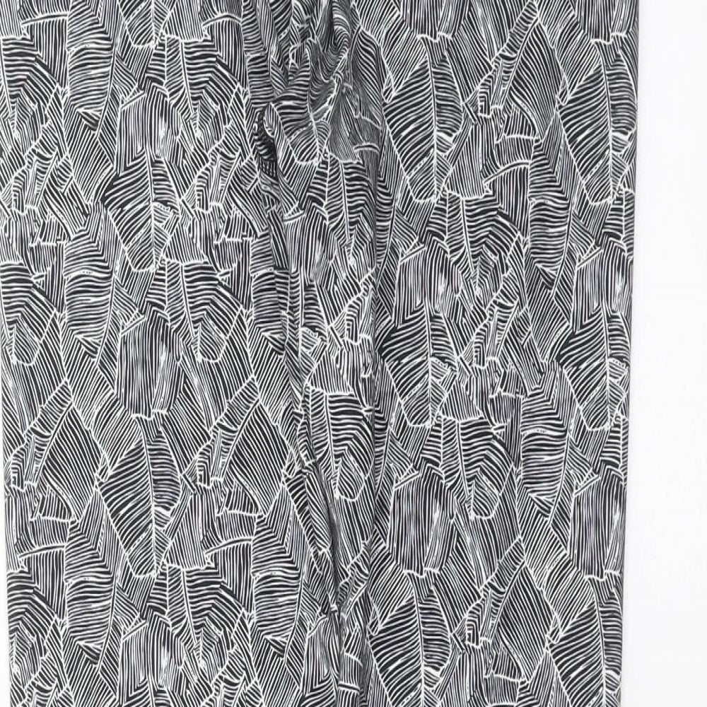 MONDETTA Womens Grey Geometric  Compression Leggings Size M L26 in