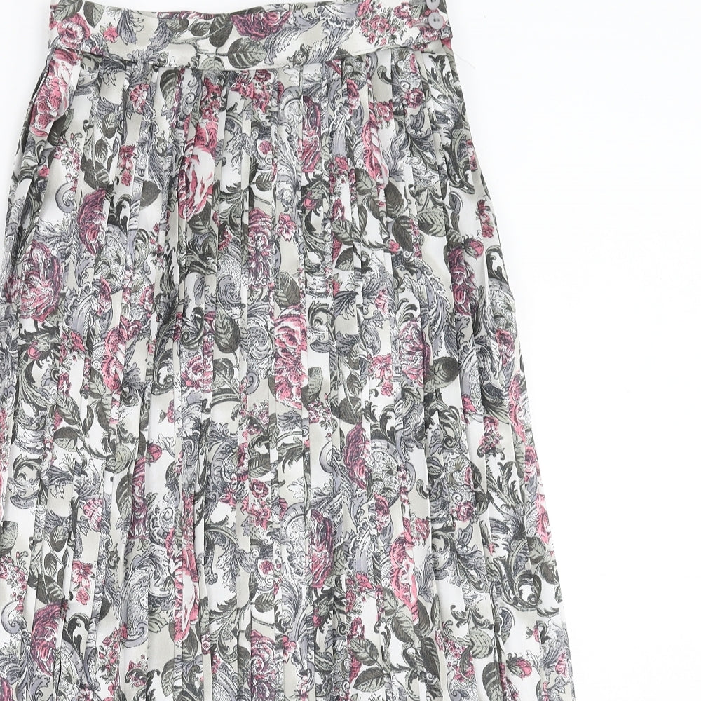 Alexon Womens Grey Floral  Maxi Skirt Size 10