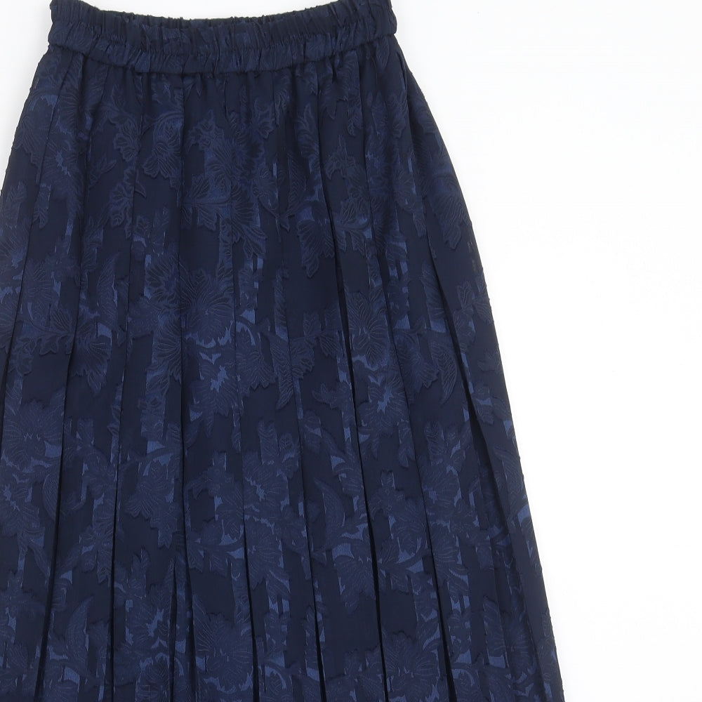 Hamells Womens Blue Floral  A-Line Skirt Size 8