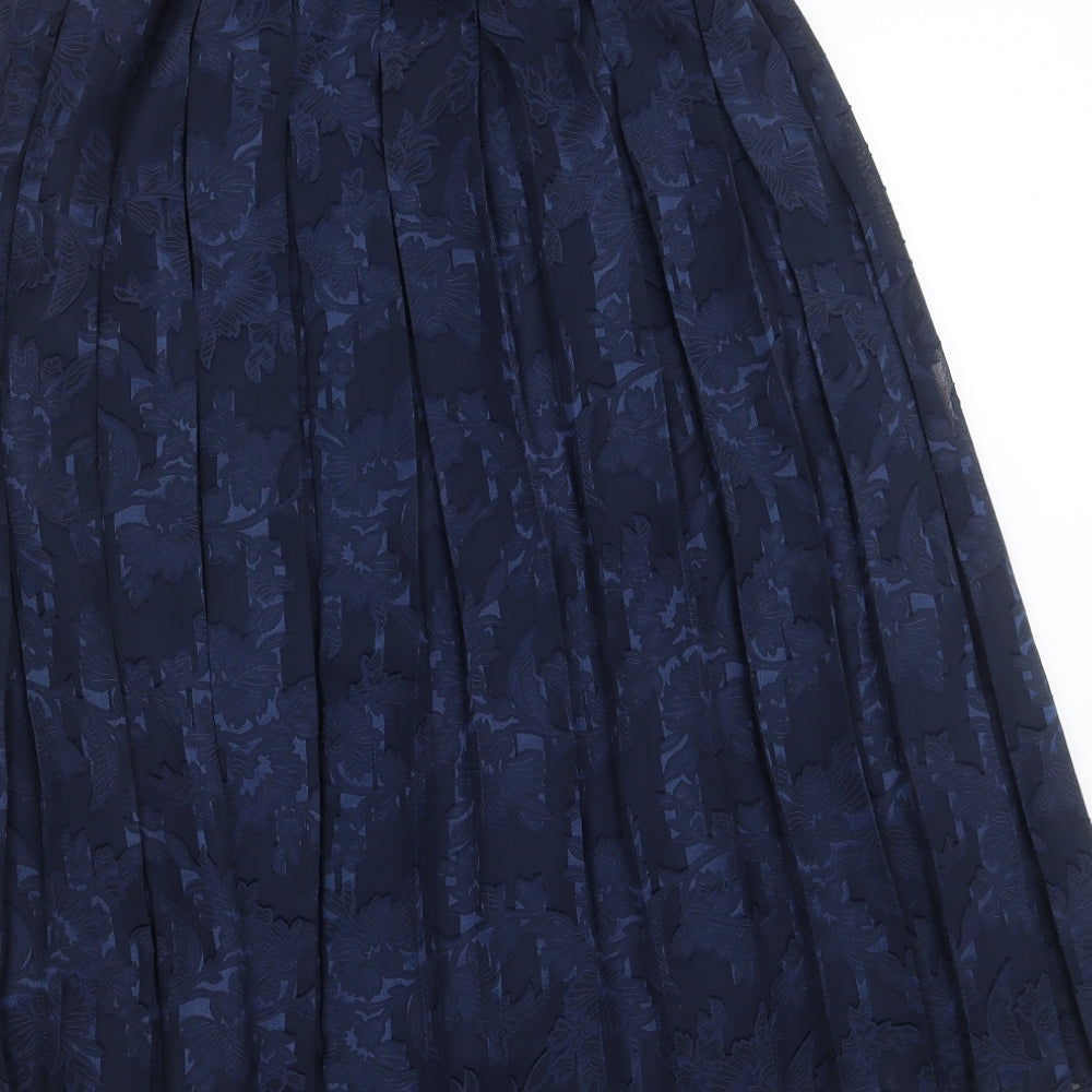 Hamells Womens Blue Floral  A-Line Skirt Size 8
