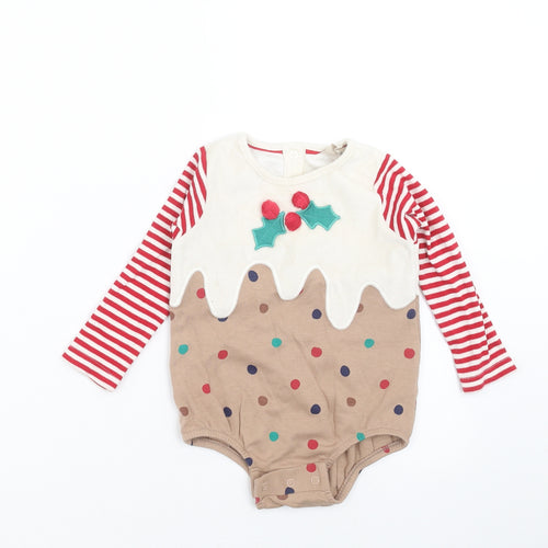 John Lewis Baby Beige   Babygrow One-Piece Size 12-18 Months  - christmas
