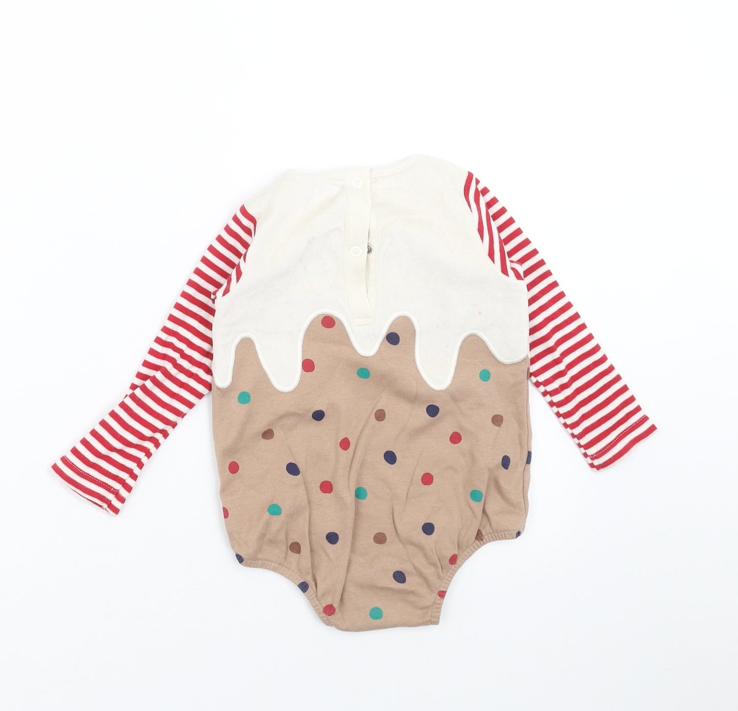 John Lewis Baby Beige   Babygrow One-Piece Size 12-18 Months  - christmas