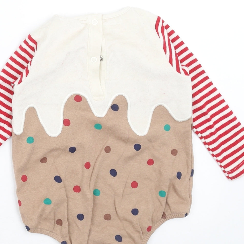 John Lewis Baby Beige   Babygrow One-Piece Size 12-18 Months  - christmas