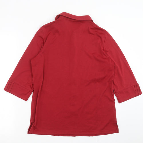 Preworn Womens Red   Basic Blouse Size 12