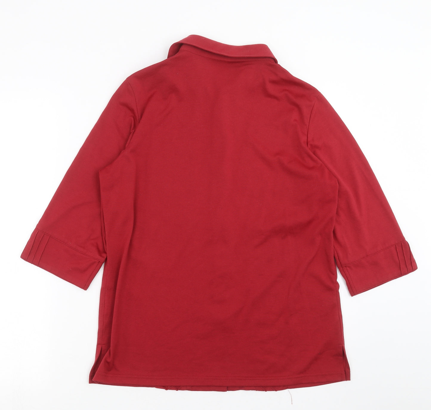 Preworn Womens Red   Basic Blouse Size 12