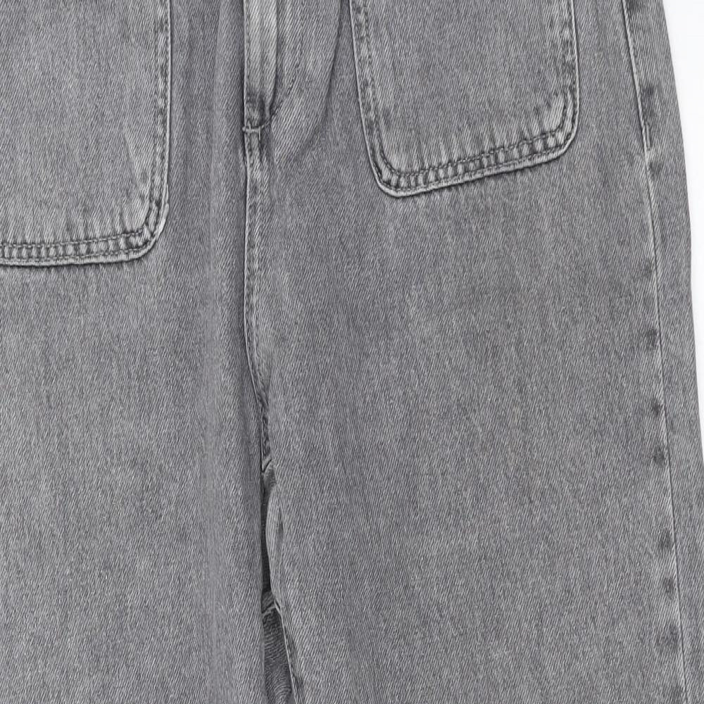 Zara Womens Grey  Denim Mom Jeans Size 10 L27 in