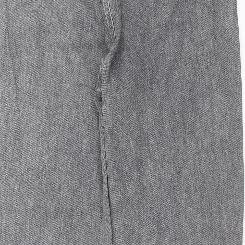 Zara Womens Grey  Denim Mom Jeans Size 10 L27 in